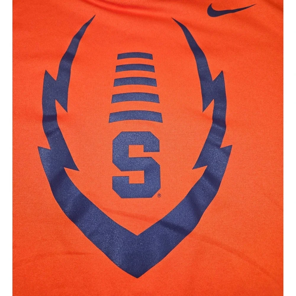 Nike Dri-Fit Syracuse Orange Football Graphic T-Shirt Mens XL Orange Athletic